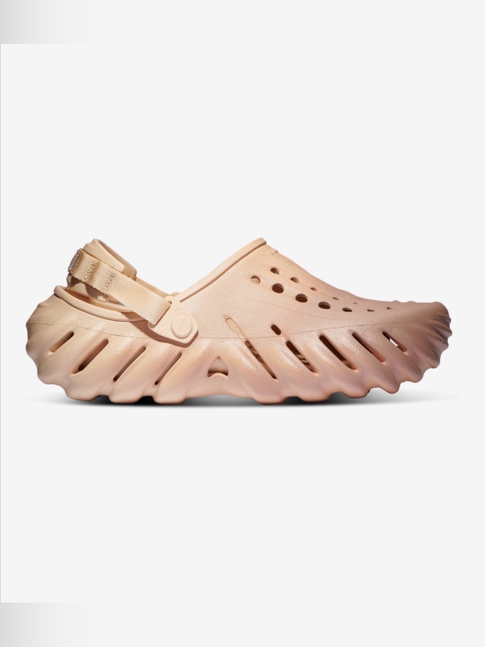 New NWT crocs Crocs Echo Ombre in Latte women’s 7 men’s 5 dusty pink tan clogs